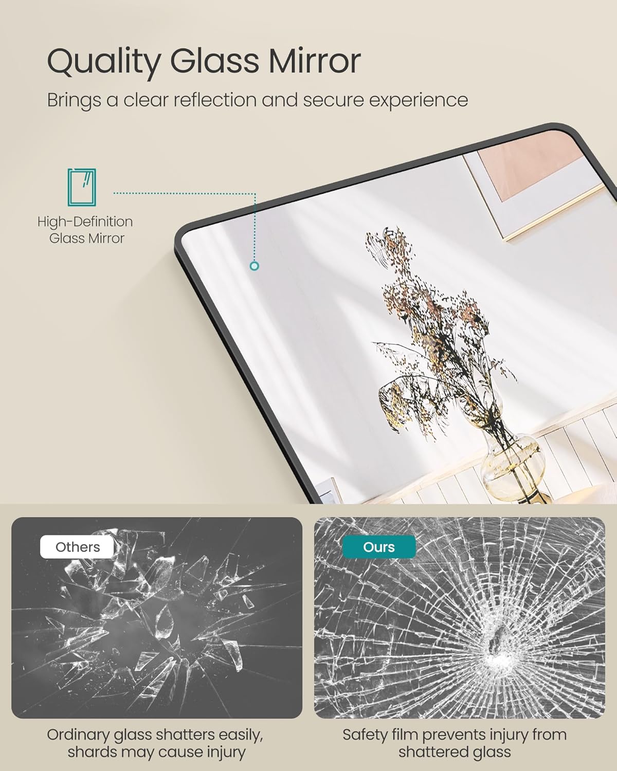Full Length Mirror with Stand, Full Body Floor Mirror, Wall Mounted Rectangle Mirror for Bedroom, Living Room, Entryway 63 x 19.7 Inches Ink Black LFM030B01 - with | Sold by Uncle Wiener's Wholesale