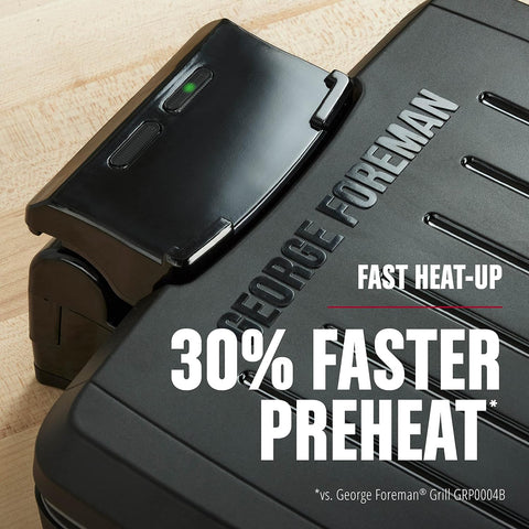 George Foreman® Fully Submersible™ Grill, NEW Dishwasher Safe, Wash the Entire Grill, Easy - to - Clean Nonstick, Black/Grey - with | Sold by Uncle Wiener's Wholesale