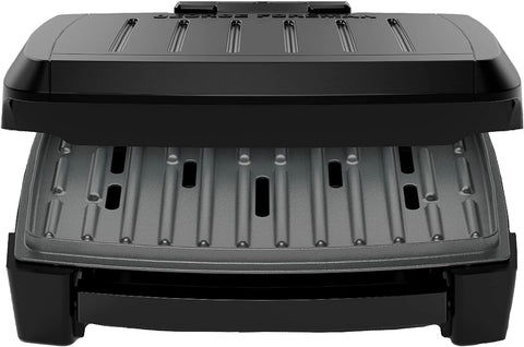 George Foreman® Fully Submersible™ Grill, NEW Dishwasher Safe, Wash the Entire Grill, Easy - to - Clean Nonstick, Black/Grey - with | Sold by Uncle Wiener's Wholesale