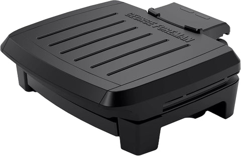 George Foreman® Fully Submersible™ Grill, NEW Dishwasher Safe, Wash the Entire Grill, Easy - to - Clean Nonstick, Black/Grey - with | Sold by Uncle Wiener's Wholesale
