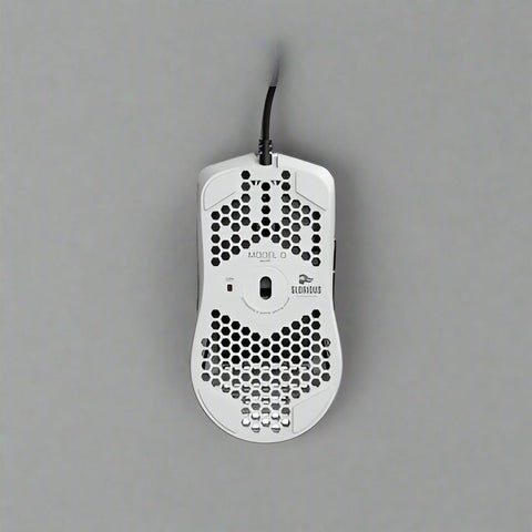 Glorious Model O - Mouse - optical - 6 buttons - wired - USB 2.0 - matte white - with White | Sold by Uncle Wiener's Wholesale