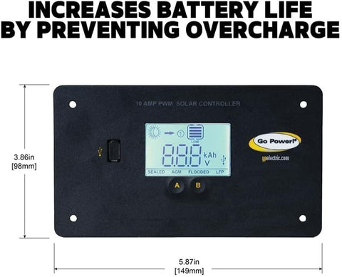 Go Power 80503 Gp - pwm - 10 - fm: 10 Amp Digital Solar - with | Sold by Uncle Wiener's Wholesale