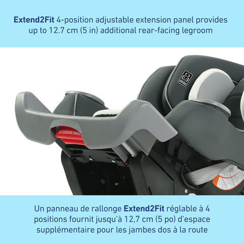 Graco Convertible Car Seat, Extend2Fit, Safe Rear - Facing Position, 10 Position Adjust, Carter - with | Sold by Uncle Wiener's Wholesale