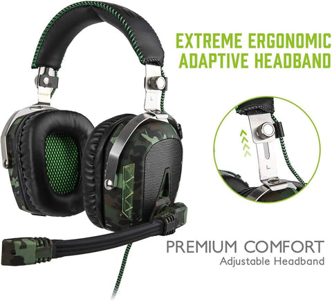 GW SADES SA926T Stereo Gaming Headset for PS4 New Xbox One, Bass Over - Ear Headphones with Microphone and In - line Volume Control for Laptop, PC, Mac, iPad, Computer, Smart phones(Camouflage) - with | Sold by Uncle Wiener's Wholesale