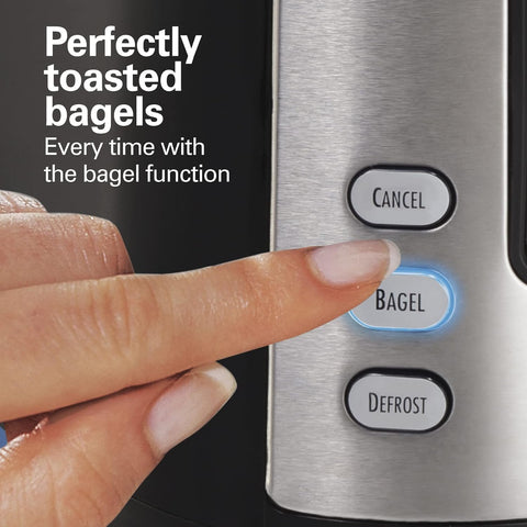 Hamilton Beach Extra - Wide - Slot 2 Slice Toaster, Black & Silver, 22633G - with | Sold by Uncle Wiener's Wholesale