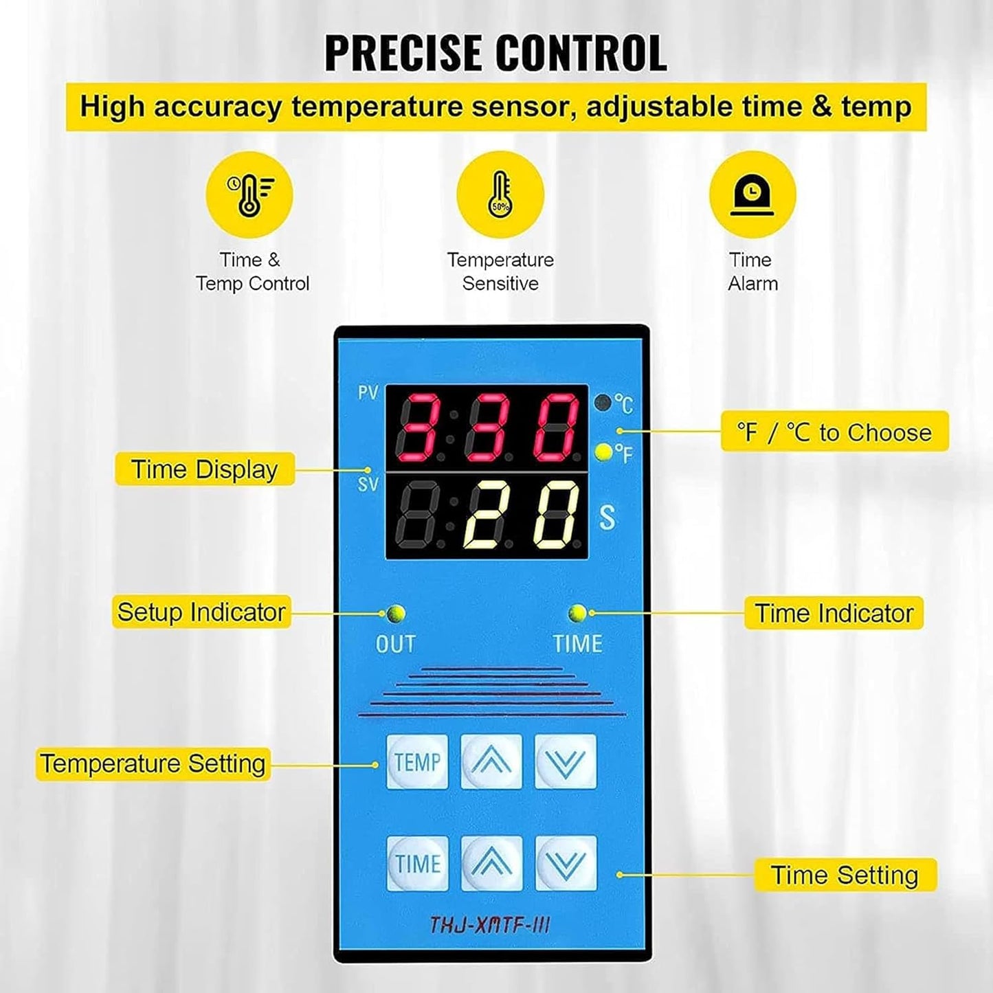 Hat Heat Press, 350W Curved Element Hat Press, LCD Digital Timer Temperature Control, Adjustable Pressure Knob for Hat T-Shirts, Shoes, Hats, Bags Transfer Heat Press - with | Sold by Uncle Wiener's Wholesale