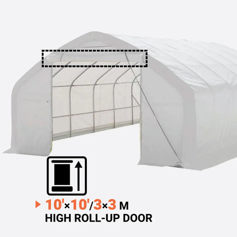 Heavy - Duty 20x30 & 20x40 Peak Roof Storage Shelters – 12' Tall, 17oz PVC Cover, Galvanized Frame - with 20x40x12 ST2041V | Sold by Uncle Wiener's Wholesale