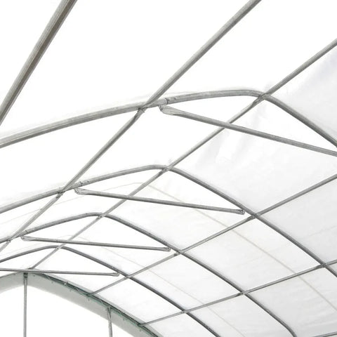 Heavy - Duty 20x30 & 20x40 Peak Roof Storage Shelters – 12' Tall, 17oz PVC Cover, Galvanized Frame - with 20x40x12 ST2041V | Sold by Uncle Wiener's Wholesale