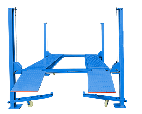 Heavy - Duty 4 Post Parking Lift 3700kg Capacity – 110V Manual Car Lift for Garage JH4P3700 - Car Lift with | Sold by Uncle Wiener's Wholesale