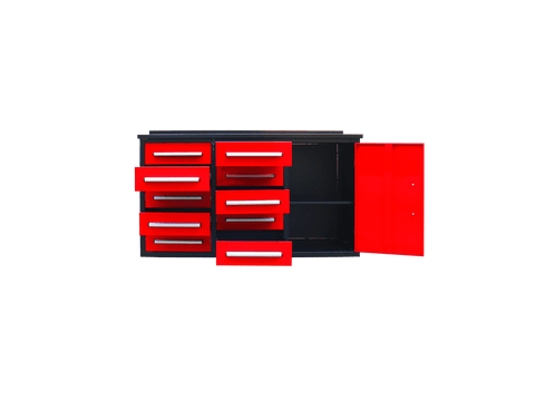 Heavy - Duty 5.5FT Steel Workbench – 10 & 15 Drawer Tool Bench with Locks & EVA Liners - with Stainless 10 Drawers | Sold by Uncle Wiener's Wholesale