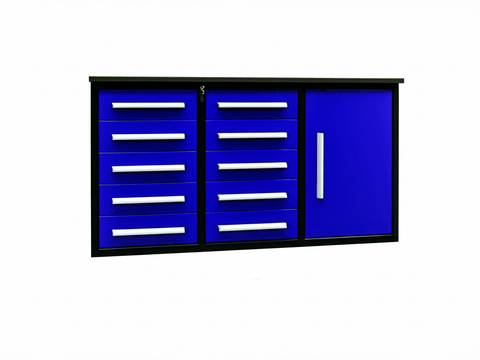 Heavy - Duty 5.5FT Steel Workbench – 10 & 15 Drawer Tool Bench with Locks & EVA Liners - with Stainless 10 Drawers | Sold by Uncle Wiener's Wholesale