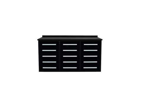 Heavy - Duty 5.5FT Steel Workbench – 10 & 15 Drawer Tool Bench with Locks & EVA Liners - with Stainless 15 Drawers | Sold by Uncle Wiener's Wholesale
