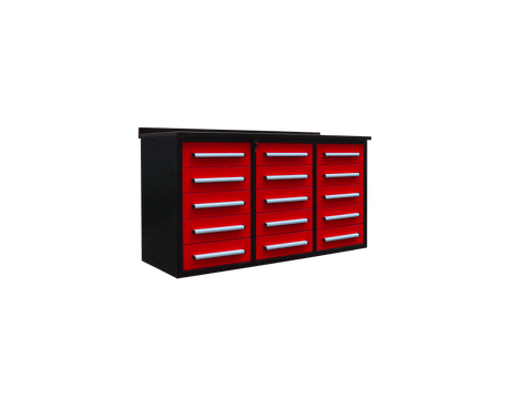 Heavy - Duty 5.5FT Steel Workbench – 10 & 15 Drawer Tool Bench with Locks & EVA Liners - with Stainless 15 Drawers | Sold by Uncle Wiener's Wholesale