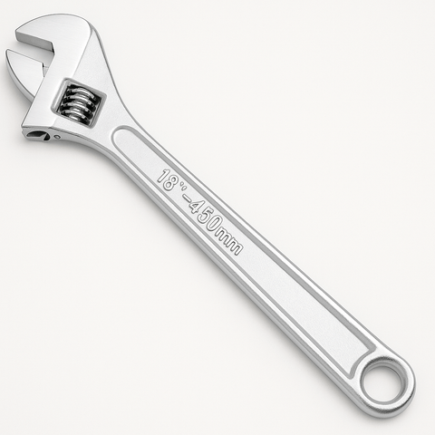 Heavy Duty Adjustable Crescent Wrench – 18" & 24" Chrome Steel | Industrial Hand Tool - Hand Tools with 18" | Sold by Uncle Wiener's Wholesale