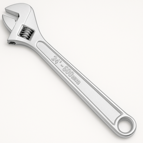 Heavy Duty Adjustable Crescent Wrench – 18" & 24" Chrome Steel | Industrial Hand Tool - Hand Tools with 24" | Sold by Uncle Wiener's Wholesale