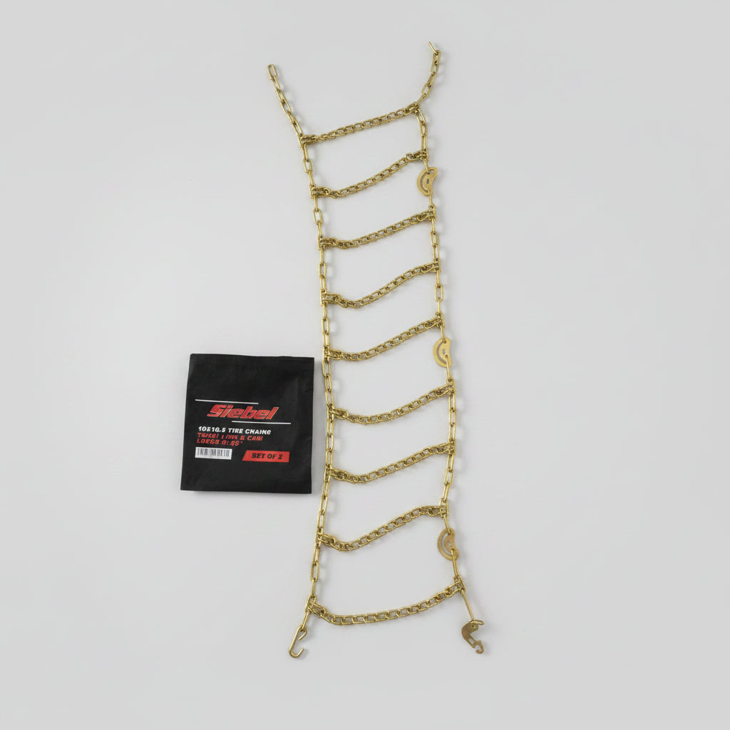 Heavy Duty Bobcat Skid Steer Tire Chains – 10x16.5 & 12x16.5 | Twist & Square Link - with SLTC12165 – 12x16.5 Twist Link Tire Chains | Sold by Uncle Wiener's Wholesale