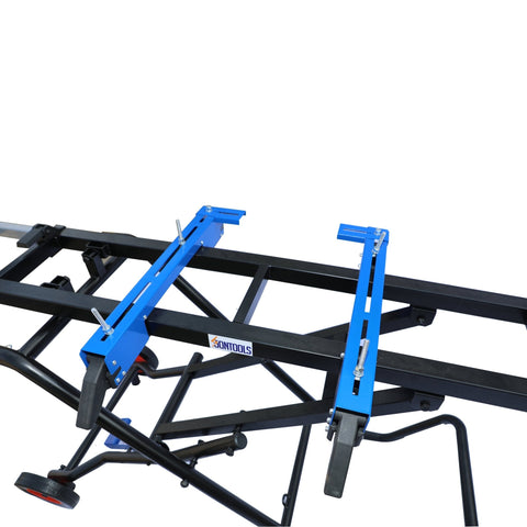 Heavy - Duty Portable Miter Saw Stand with Folding Legs, Adjustable Rollers & Wheels 26505 - with | Sold by Uncle Wiener's Wholesale