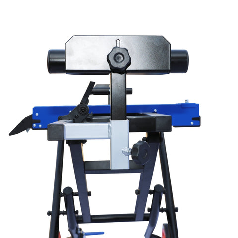 Heavy - Duty Portable Miter Saw Stand with Folding Legs, Adjustable Rollers & Wheels 26505 - with | Sold by Uncle Wiener's Wholesale