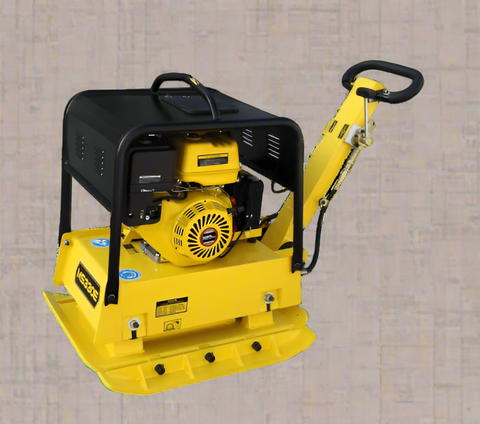 HYDRAULIC REVERSIBLE PLATE COMPACTOR | HEAVY - DUTY VIBRATORY SOIL & ASPHALT COMPACTION MACHINE - with MANUAL PULL START | Sold by Uncle Wiener's Wholesale