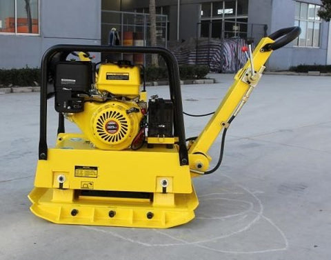 HYDRAULIC REVERSIBLE PLATE COMPACTOR | HEAVY - DUTY VIBRATORY SOIL & ASPHALT COMPACTION MACHINE - with MANUAL PULL START | Sold by Uncle Wiener's Wholesale