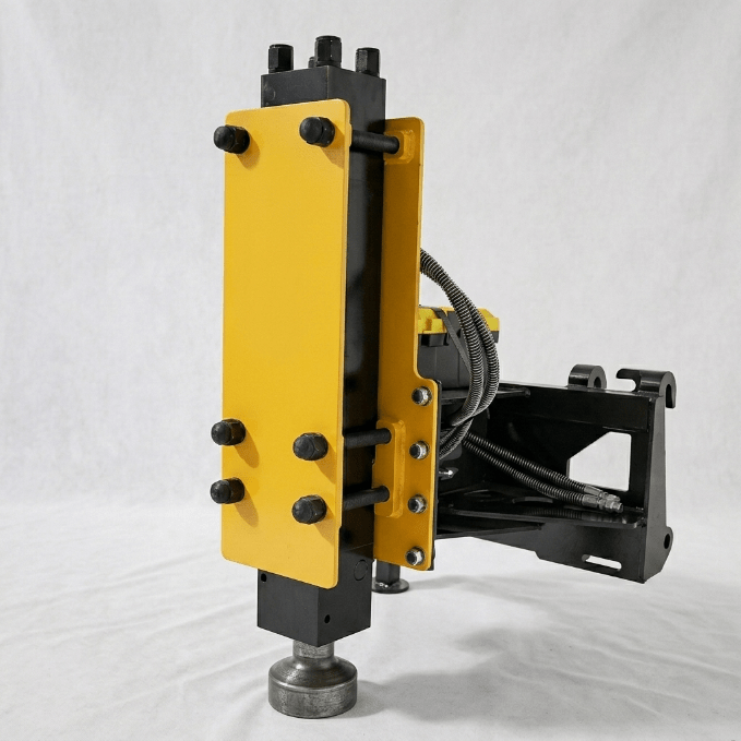 Hydraulic Skid Steer Fence Post Driver – Universal Quick - Attach Pounder Attachment 6185340 - Skid Steer Attachments with | Sold by Uncle Wiener's Wholesale
