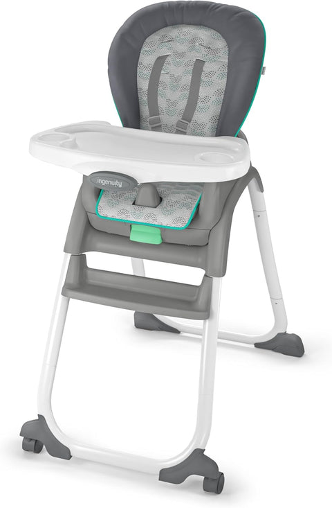 Ingenuity Full Course 6 - in - 1 High Chair - Baby to 5 Years Old, 6 Convertible Modes, 2 Dishwasher Safe Trays - Astro - with | Sold by Uncle Wiener's Wholesale