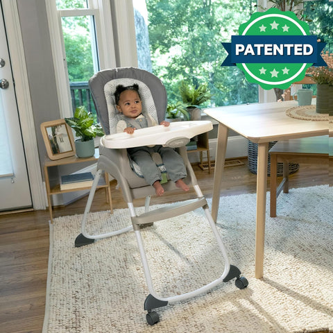 Ingenuity Full Course 6 - in - 1 High Chair - Baby to 5 Years Old, 6 Convertible Modes, 2 Dishwasher Safe Trays - Astro - with | Sold by Uncle Wiener's Wholesale