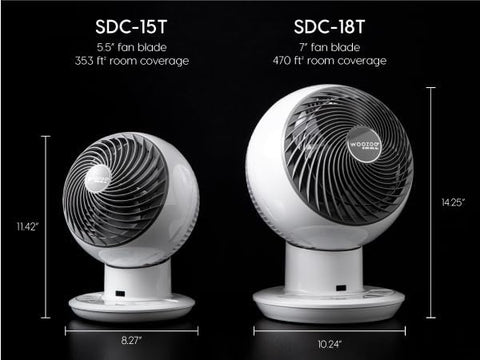 IRIS USA WOOZOO Desk Fan with Remote, Oscillating Table Air Circulator, 10 Speeds, 89ft Max Air Distance, 120° Adjustable Tilt, 35db Low Noise Motor, Small Fan for Bedroom, Office, Dorm, White - with WHITE | Sold by Uncle Wiener's Wholesale