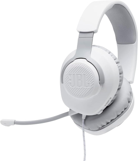 JBL Quantum 100 Wired Over - Ear Gaming Headset with Detachable Mic and 3.5mm Audio Cable - White - with | Sold by Uncle Wiener's Wholesale