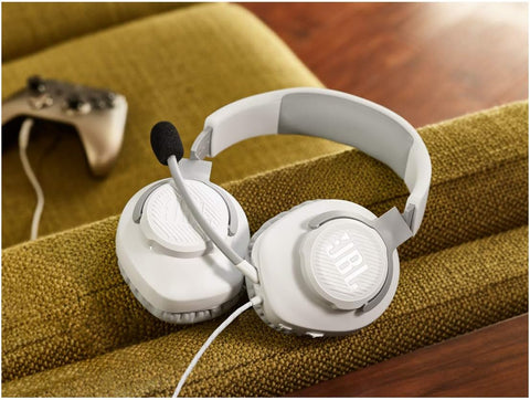 JBL Quantum 100 Wired Over - Ear Gaming Headset with Detachable Mic and 3.5mm Audio Cable - White - with | Sold by Uncle Wiener's Wholesale