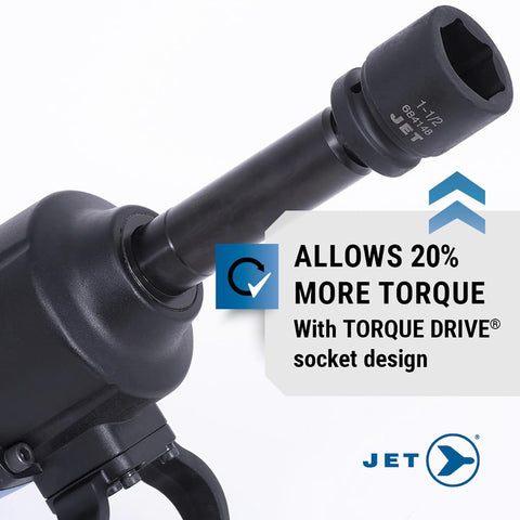 JET 1 Inch Drive Impact Socket Set - SAE 6 Point Standard Sockets with Torque Drive - 18 Pieces - with | Sold by Uncle Wiener's Wholesale