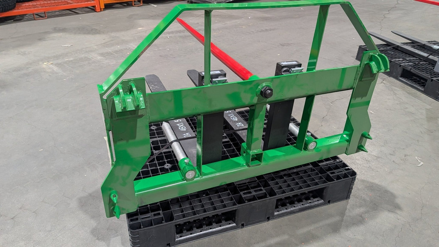 John Deere Euro Global Combo Attachment – Tractor Pallet Forks Hay Spear 2-in-1 Implement 5236047 - Tractor Attachments with | Sold by Uncle Wiener's Wholesale