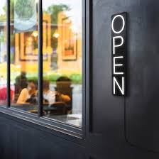 Jumbo Vertical Neon Open Sign – 5 FT x 3 FT for Indoor & Outdoor Use - with | Sold by Uncle Wiener's Wholesale