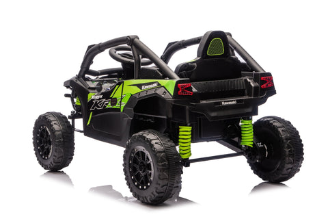Kawasaki KRX 1000 Licensed 24V Ride - On Car – Remote Control, EVA Wheels, Leather Seat - with Black & Green | Sold by Uncle Wiener's Wholesale