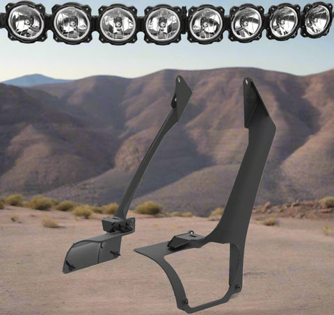 KC HiLiTES 91340 Gravity® Pro6 LED 50-inch light bar kit for Jeep Wrangler 4xe
KC 50-inch Pro6 light bar combo beam with Jeep-specific mount
Off-road Jeep Wrangler 4xe with mounted Gravity LED Pro6 light bar
Complete KC HiLiTES 91340 Pro6 light bar mounting kit on Jeep