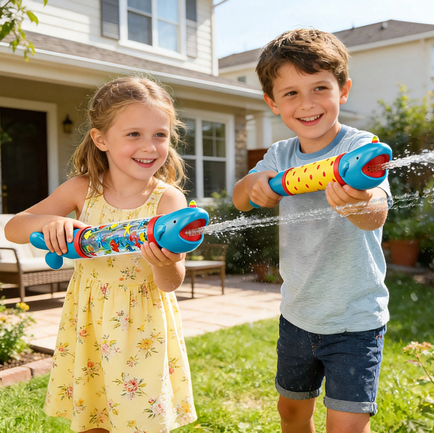 Kids Pull-Out Water Blaster – Porous Multi-Jet Water Cannon for Pool, Beach & Outdoor Summer Play - Toys with | Sold by Uncle Wiener's Wholesale
