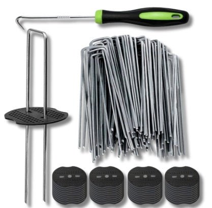 Landscape Staples Kit – 101 - Pack 6" U - Shaped Galvanized Garden Stakes for Fabric & Edging – LS100A - with | Sold by Uncle Wiener's Wholesale