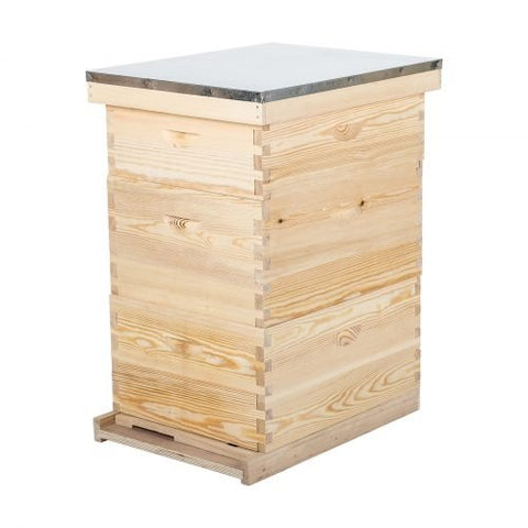 Langstroth Wooden Beehive Kit – 20 & 30 Frame | 2 - Layer & 3 - Layer Hive Options - with 3 - Layer Hive Kit | Sold by Uncle Wiener's Wholesale