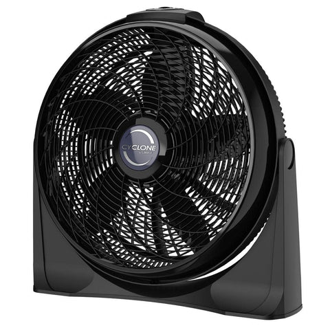Lasko 20 in. 3 Speeds Cyclone Floor Fan in Black with 90 Degrees Tilt Adjustment, Built - In Carry Handle, Wall Mountable - with Black | Sold by Uncle Wiener's Wholesale