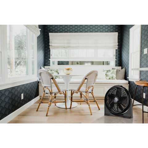 Lasko 20 in. 3 Speeds Cyclone Floor Fan in Black with 90 Degrees Tilt Adjustment, Built - In Carry Handle, Wall Mountable - with Black | Sold by Uncle Wiener's Wholesale