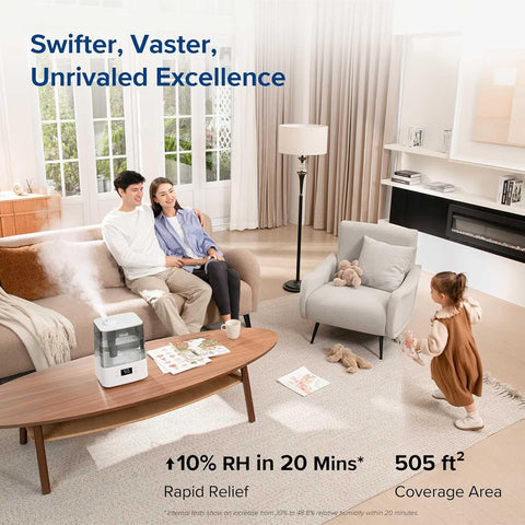 LEVOIT Smart Humidifiers for Bedroom Large Room Home,(6L) Cool Mist Top Fill Essential Oil Diffuser for Baby & Plants,Smart App & Voice Control, Rapid Humidification & Auto Mode - Quiet Sleep Mode, Gray - with Gray | Sold by Uncle Wiener's Wholesale