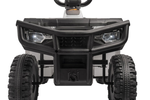 Licensed Arctic Cat 24V Ride - On ATV Quad Bike for Kids | Remote Control, LED Lights, EVA Wheels - with White Arctic Cat ATV | Sold by Uncle Wiener's Wholesale