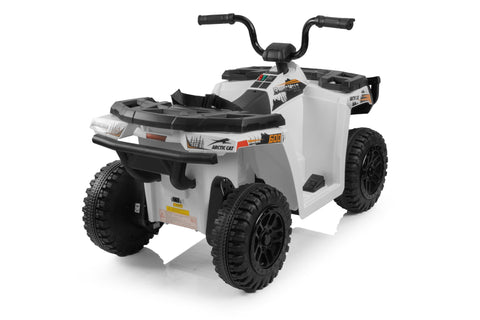 Licensed Arctic Cat 24V Ride - On ATV Quad Bike for Kids | Remote Control, LED Lights, EVA Wheels - with White Arctic Cat ATV | Sold by Uncle Wiener's Wholesale