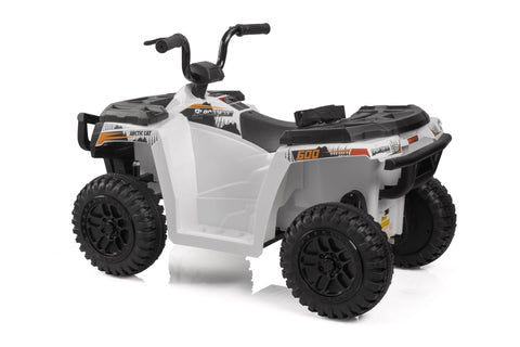 Licensed Arctic Cat 24V Ride - On ATV Quad Bike for Kids | Remote Control, LED Lights, EVA Wheels - with White Arctic Cat ATV | Sold by Uncle Wiener's Wholesale