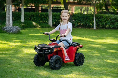 Licensed Arctic Cat 24V Ride - On ATV Quad Bike for Kids | Remote Control, LED Lights, EVA Wheels - with White Arctic Cat ATV | Sold by Uncle Wiener's Wholesale