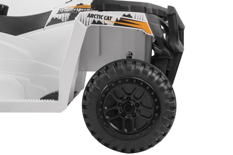 Licensed Arctic Cat 24V Ride - On ATV Quad Bike for Kids | Remote Control, LED Lights, EVA Wheels - with White Arctic Cat ATV | Sold by Uncle Wiener's Wholesale