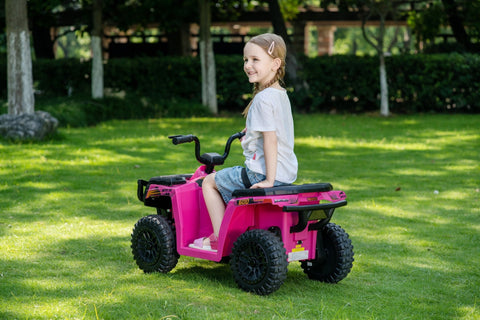 Licensed Arctic Cat 24V Ride - On ATV Quad Bike for Kids | Remote Control, LED Lights, EVA Wheels - with White Arctic Cat ATV | Sold by Uncle Wiener's Wholesale