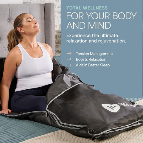 LifePro Sauna Blanket for Detoxification - Portable Far Infrared Sauna for Home Detox Calm Your Body and Mind Regular Black - with | Sold by Uncle Wiener's Wholesale