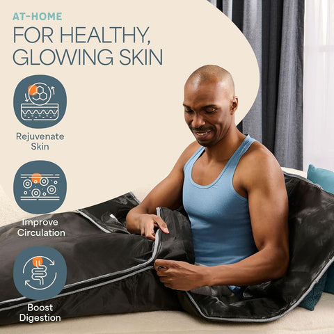 LifePro Sauna Blanket for Detoxification - Portable Far Infrared Sauna for Home Detox Calm Your Body and Mind Regular Black - with | Sold by Uncle Wiener's Wholesale