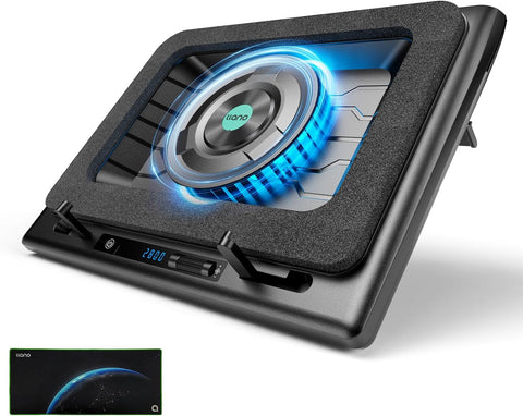 llano Gaming Laptop Cooler, Laptop Cooling Pad Stand with 5.5inch External Cooling Fan, Fast Cooling Computer Laptop 15.6 - 21in, Adjustable Speed, Touch Control, 3 - Port USB A, A Mouse Pad Included - with | Sold by Uncle Wiener's Wholesale